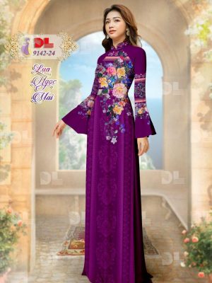 Vải Áo Dài Lụa Ngọc Mai Hoa In 3D mới ra AD DL9142 34 1596615940 91 Vai Ao Dai Lua Ngoc Mai Hoa In 3D moi