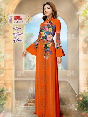 Vải Áo Dài Lụa Ngọc Mai Hoa In 3D mới ra AD DL9142 43 1596615941 567 Vai Ao Dai Lua Ngoc Mai Hoa In 3D moi