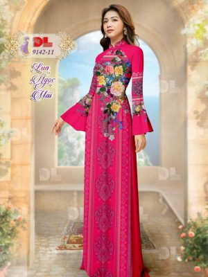 Vải Áo Dài Lụa Ngọc Mai Hoa In 3D mới ra AD DL9142 40 1596615941 683 Vai Ao Dai Lua Ngoc Mai Hoa In 3D moi