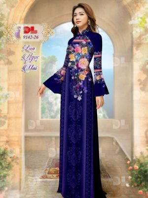 Vải Áo Dài Lụa Ngọc Mai Hoa In 3D mới ra AD DL9142 49 1596615942 389 Vai Ao Dai Lua Ngoc Mai Hoa In 3D moi