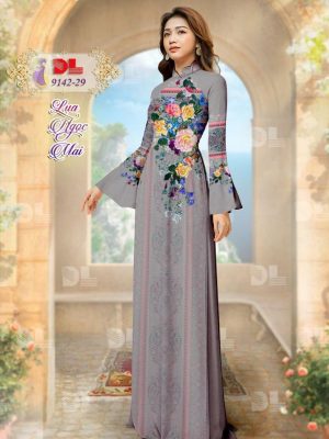 Vải Áo Dài Lụa Ngọc Mai Hoa In 3D mới ra AD DL9142 46 1596615942 822 Vai Ao Dai Lua Ngoc Mai Hoa In 3D moi