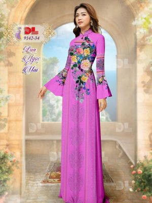 Vải Áo Dài Lụa Ngọc Mai Hoa In 3D mới ra AD DL9142 50 1596615942 857 Vai Ao Dai Lua Ngoc Mai Hoa In 3D moi