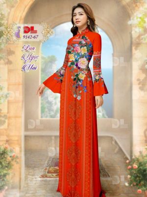 Vải Áo Dài Lụa Ngọc Mai Hoa In 3D mới ra AD DL9142 59 1596615944 391 Vai Ao Dai Lua Ngoc Mai Hoa In 3D moi