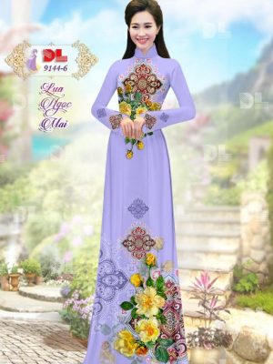 Vải Áo Dài Lụa Ngọc Mai Hoa Văn kiểu mới AD DL9144 37 1596616304 369 Vai Ao Dai Lua Ngoc Mai Hoa Van kieu moi