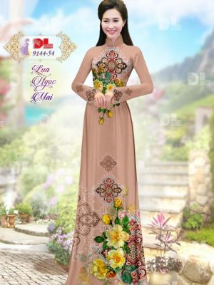 Vải Áo Dài Lụa Ngọc Mai Hoa Văn kiểu mới AD DL9144 51 1596616307 81 Vai Ao Dai Lua Ngoc Mai Hoa Van kieu moi