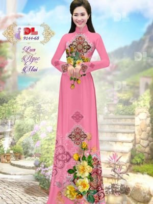 Vải Áo Dài Lụa Ngọc Mai Hoa Văn kiểu mới AD DL9144 56 1596616308 442 Vai Ao Dai Lua Ngoc Mai Hoa Van kieu moi