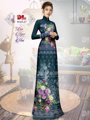 Vải Áo Dài Lụa Ngọc Mai Hoa In 3D kiểu mới AD DL9145 54 1596616484 165 Vai Ao Dai Lua Ngoc Mai Hoa In 3D kieu