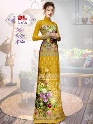 Vải Áo Dài Lụa Ngọc Mai Hoa In 3D kiểu mới AD DL9145 53 1596616484 433 Vai Ao Dai Lua Ngoc Mai Hoa In 3D kieu