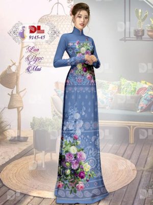 Vải Áo Dài Lụa Ngọc Mai Hoa In 3D kiểu mới AD DL9145 57 1596616485 152 Vai Ao Dai Lua Ngoc Mai Hoa In 3D kieu