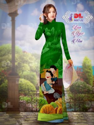 Vải Áo Dài Lụa Ngọc Mai Tình Cha Con thiết kế 2020 AD 9087 33 1596680681 224 Vai Ao Dai Lua Ngoc Mai Tinh Cha Con thiet