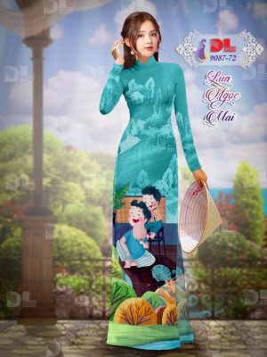 Vải Áo Dài Lụa Ngọc Mai Tình Cha Con thiết kế 2020 AD 9087 41 1596680682 213 Vai Ao Dai Lua Ngoc Mai Tinh Cha Con thiet