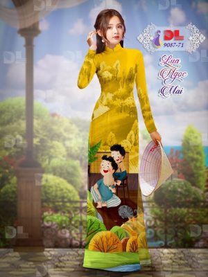 Vải Áo Dài Lụa Ngọc Mai Tình Cha Con thiết kế 2020 AD 9087 44 1596680682 443 Vai Ao Dai Lua Ngoc Mai Tinh Cha Con thiet