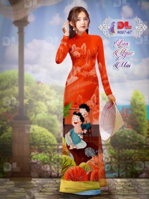 Vải Áo Dài Lụa Ngọc Mai Tình Cha Con thiết kế 2020 AD 9087 42 1596680682 92 Vai Ao Dai Lua Ngoc Mai Tinh Cha Con thiet