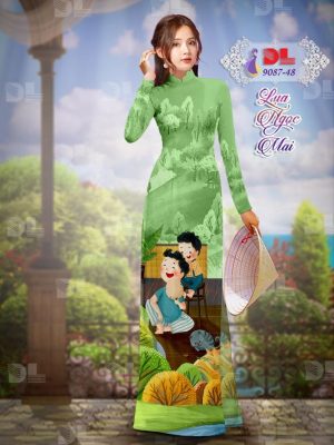 Vải Áo Dài Lụa Ngọc Mai Tình Cha Con thiết kế 2020 AD 9087 51 1596680683 495 Vai Ao Dai Lua Ngoc Mai Tinh Cha Con thiet