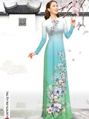 Vải áo dài hoa in 3D thiết kế 2020 AD GH7075 7 1596683319 980 Vai ao dai hoa in 3D thiet ke 2020 AD