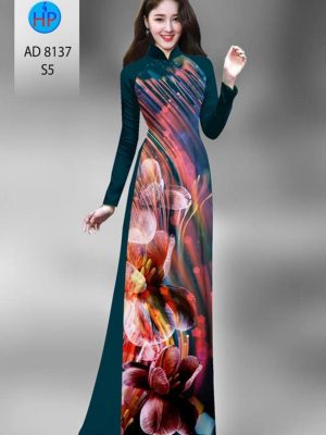 Vải áo dài hoa in 3D mới ra AD 8137 33 1596770522 32 Vai ao dai hoa in 3D moi ra AD 8137