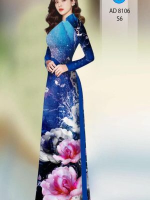 Vải áo dài hoa in 3D kiểu mới AD 8016 29 1596854986 614 Vai ao dai hoa in 3D kieu moi AD 8016
