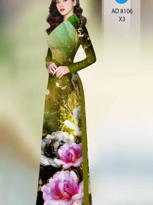 Vải áo dài hoa in 3D kiểu mới AD 8016 23 1596854986 739 Vai ao dai hoa in 3D kieu moi AD 8016
