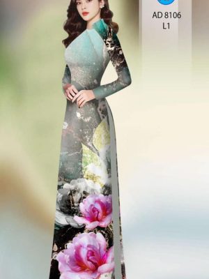 Vải áo dài hoa in 3D kiểu mới AD 8016 24 1596854986 796 Vai ao dai hoa in 3D kieu moi AD 8016