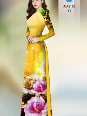 Vải áo dài hoa in 3D kiểu mới AD 8016 27 1596854986 992 Vai ao dai hoa in 3D kieu moi AD 8016