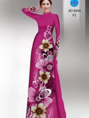 Vải áo dài hoa in 3D kiểu mới AD 8040 23 1596855887 644 Vai ao dai hoa in 3D kieu moi AD 8040