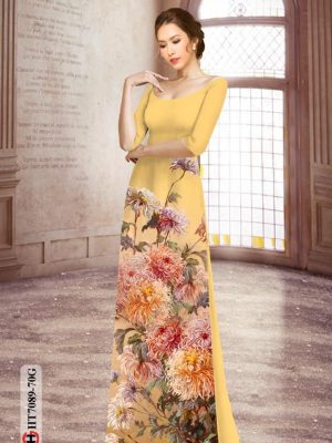 Vải áo dài hoa cúc đại đóa thiết kế 2020 AD HT7089 22 1596856588 38 Vai ao dai hoa cuc dai doa thiet ke 2020