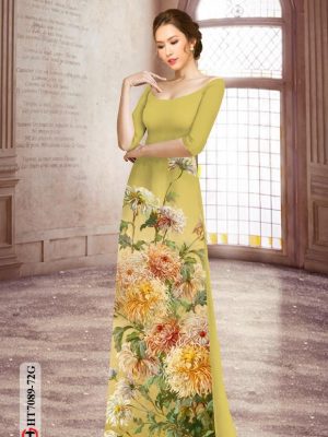 Vải áo dài hoa cúc đại đóa thiết kế 2020 AD HT7089 21 1596856588 444 Vai ao dai hoa cuc dai doa thiet ke 2020