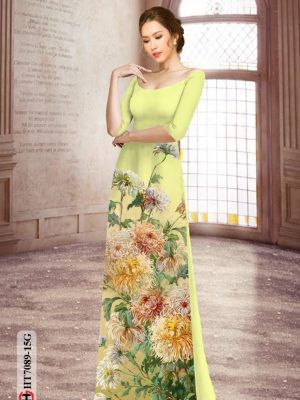 Vải áo dài hoa cúc đại đóa thiết kế 2020 AD HT7089 27 1596856589 666 Vai ao dai hoa cuc dai doa thiet ke 2020