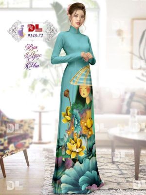 1596861228 895 Vai Ao Dai Lua Ngoc Mai Hoa Sen thiet ke