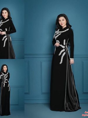 Áo Dài Trung Niên Sang Trọng Vẽ Hoa Trang Trí 5 1596967086 746 Ao Dai Trung Nien Sang Trong Ve Hoa Trang Tri