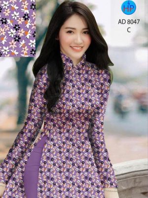 Vải áo dài hoa nhí kiểu mới AD 8047 36 1597032769 895 Vai ao dai hoa nhi kieu moi AD 8047