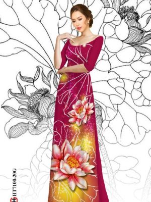 1597218330 367 Vai ao dai hoa sen thiet ke 2020 AD HT7100