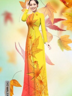 Vải áo dài in hình lá kiểu mới AD HT7099 27 1597218468 858 Vai ao dai in hinh la kieu moi AD HT7099