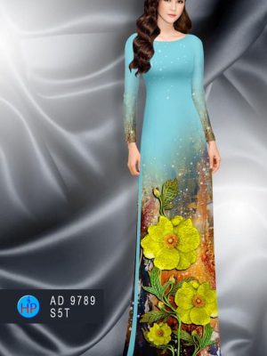Vải áo dài hoa in 3D kiểu mới AD 9789 27 1597220137 97 Vai ao dai hoa in 3D kieu moi AD 9789