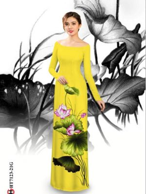 1597466075 423 Vai ao dai hoa sen thiet ke 2020 AD HT7123