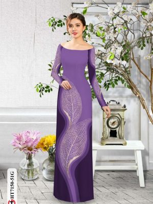 Vải áo dài hình lá thiết kế 2020 AD HT7150 22 1597996487 389 Vai ao dai hinh la thiet ke 2020 AD HT7150