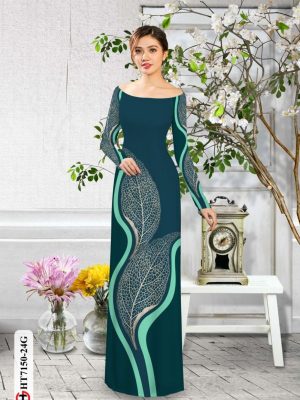 Vải áo dài hình lá thiết kế 2020 AD HT7150 21 1597996487 65 Vai ao dai hinh la thiet ke 2020 AD HT7150