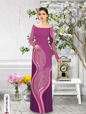 Vải áo dài hình lá thiết kế 2020 AD HT7150 27 1597996488 295 Vai ao dai hinh la thiet ke 2020 AD HT7150