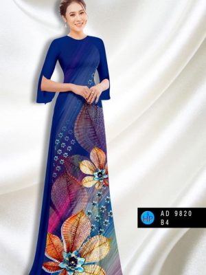 Vải áo dài hoa in 3D mới ra AD 9820 25 1597997742 672 Vai ao dai hoa in 3D moi ra AD 9820