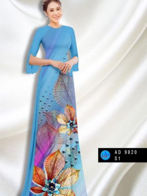 Vải áo dài hoa in 3D mới ra AD 9820 34 1597997744 374 Vai ao dai hoa in 3D moi ra AD 9820