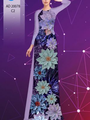 Vải áo dài hoa in 3D thiết kế 2020 AD 20078 22 1598415349 60 Vai ao dai hoa in 3D thiet ke 2020 AD