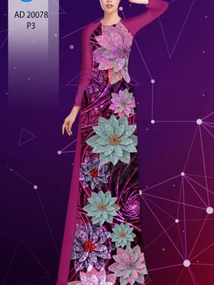 Vải áo dài hoa in 3D thiết kế 2020 AD 20078 33 1598415351 600 Vai ao dai hoa in 3D thiet ke 2020 AD