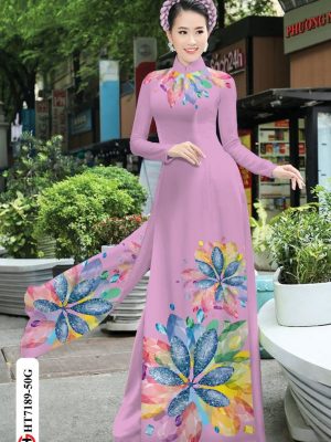 Vải áo dài hoa in 3D kiểu mới AD HT7189 26 1598587443 863 Vai ao dai hoa in 3D kieu moi AD HT7189