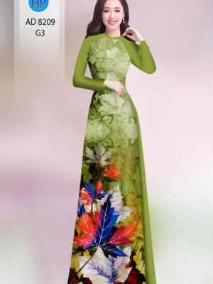 Vải áo dài in hình lá kiểu mới AD 8209 21 1598867128 285 Vai ao dai in hinh la kieu moi AD 8209