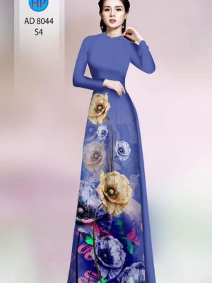 Vải áo dài hoa in 3D mới ra AD 8044 32 vai ao dai hoa in 3d rat re duoc tim nhieu 72417