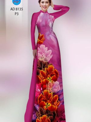 Vải áo dài hoa in 3D thiết kế 2020 AD 8135 32 vai ao dai hoa in 3d shop my my long lanh 1050202
