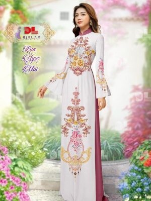 Vải Áo Dài Lụa Ngọc Mai Hoa Văn kiểu mới AD 9151 45 1599100325 216 Vai Ao Dai Lua Ngoc Mai Hoa Van kieu moi