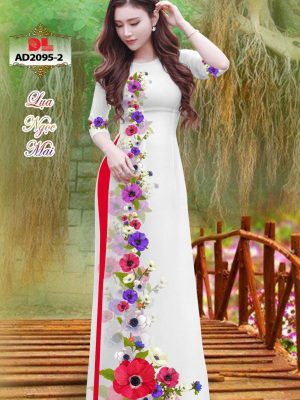 Vải Áo Dài Lụa Ngọc Mai Hoa In 3D thiết kế 2020 AD 2095 8 1599101425 2 Vai Ao Dai Lua Ngoc Mai Hoa In 3D thiet