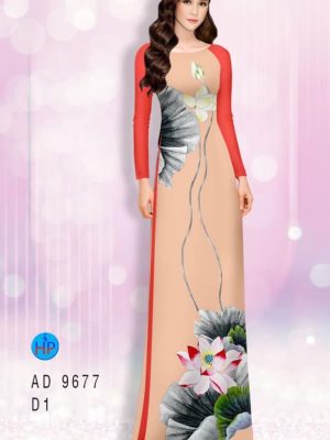 Vải áo dài hoa sen kiểu mới AD 9677 28 1599118466 592 Vai ao dai hoa sen kieu moi AD 9677