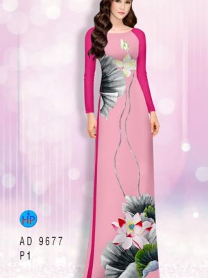 Vải áo dài hoa sen kiểu mới AD 9677 27 1599118466 80 Vai ao dai hoa sen kieu moi AD 9677